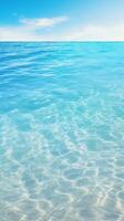 tropical plage avec blanc le sable et turquoise mer l'eau ai généré photo