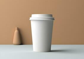 café papier tasse maquette - Vide café agresser moquer en haut couverture photo