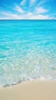 tropical plage avec blanc le sable et turquoise mer l'eau ai généré photo