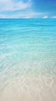 tropical plage avec blanc le sable et turquoise mer l'eau ai généré photo