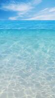 tropical plage avec blanc le sable et turquoise mer l'eau ai généré photo