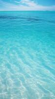 tropical plage avec blanc le sable et turquoise mer l'eau ai généré photo