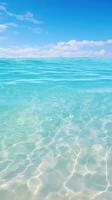 tropical plage avec blanc le sable et turquoise mer l'eau ai généré photo