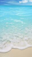 tropical plage avec blanc le sable et turquoise mer l'eau ai généré photo