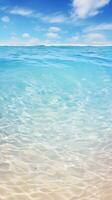 tropical plage avec blanc le sable et turquoise mer l'eau ai généré photo