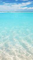 tropical plage avec blanc le sable et turquoise mer l'eau ai généré photo