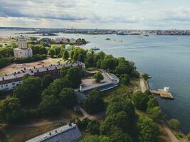 suomenlinna étoile fort dans Helsinki, Finlande par drone photo