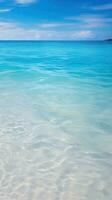 tropical plage avec blanc le sable et turquoise mer l'eau ai généré photo