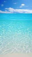 tropical plage avec blanc le sable et turquoise mer l'eau ai généré photo