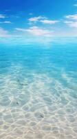 tropical plage avec blanc le sable et turquoise mer l'eau ai généré photo