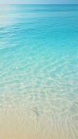 tropical plage avec blanc le sable et turquoise mer l'eau ai généré photo