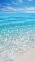 tropical plage avec blanc le sable et turquoise mer l'eau ai généré photo