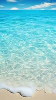 tropical plage avec blanc le sable et turquoise mer l'eau ai généré photo