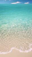 tropical plage avec blanc le sable et turquoise mer l'eau ai généré photo