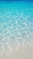 tropical plage avec blanc le sable et turquoise mer l'eau ai généré photo