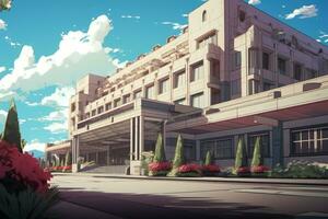 Hôtel étoiles anime visuel roman jeu. produire ai photo