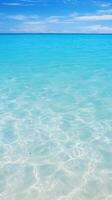 tropical plage avec blanc le sable et turquoise mer l'eau ai généré photo