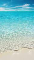 tropical plage avec blanc le sable et turquoise mer l'eau ai généré photo