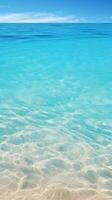 tropical plage avec blanc le sable et turquoise mer l'eau ai généré photo