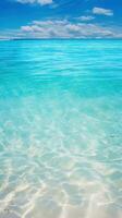 tropical plage avec blanc le sable et turquoise mer l'eau ai généré photo