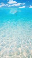 tropical plage avec blanc le sable et turquoise mer l'eau ai généré photo