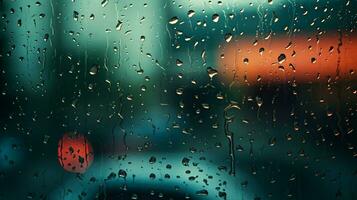 gouttes de pluie sur le verre, abstrait arrière-plan, gouttes de l'eau sur le verre photo