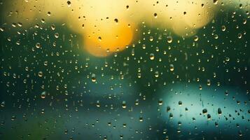 gouttes de pluie sur le verre, abstrait arrière-plan, gouttes de l'eau sur le verre photo