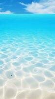 tropical plage avec blanc le sable et turquoise mer l'eau ai généré photo