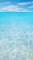 tropical plage avec blanc le sable et turquoise mer l'eau ai généré photo