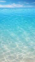 tropical plage avec blanc le sable et turquoise mer l'eau ai généré photo