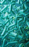 grand groupes de germes avec vert arrière-plan, 3d le rendu. photo
