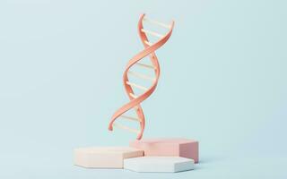 ADN et biotechnologie concept, 3d le rendu. photo