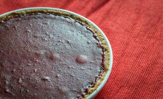 Gros plan tarte aux canneberges photo