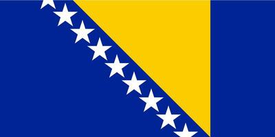 le officiel courant drapeau de bosna je Herzégovine. Etat drapeau de bosna je Herzégovine. illustration. photo