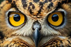 proche en haut coup de hibou photo