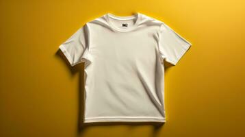 t-shirts maquette avec texte espace sur colrful Contexte HD ai photo