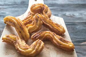 Churros avec sauce au chocolat photo