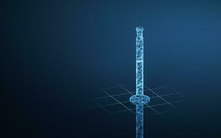chimie verrerie avec foncé arrière-plan, 3d le rendu. photo
