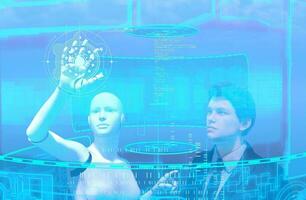 ai chatbot - artificiel intelligence numérique concept artificiel intelligence La technologie photo