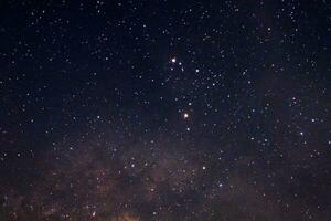 étincelant étoiles avec laiteux façon dans nuit ciel photo
