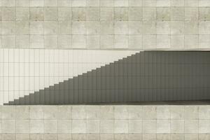 pas et mur avec gris arrière-plan, moderne construction,3d le rendu. photo