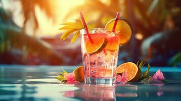 tropical cocktail Contexte photo