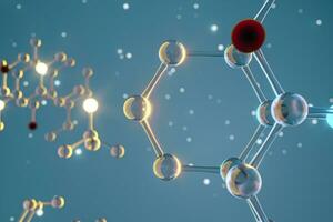 molécules et la biologie, biologique concept, 3d le rendu. photo
