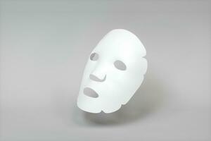 blanc masque, peau se soucier concept, 3d le rendu photo