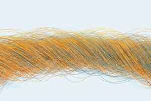 courbée et tordu lignes, abstrait arrière-plan, 3d le rendu. photo