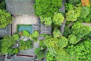 aérien de ancien traditionnel jardin, Suzhou jardin, dans Chine. photo