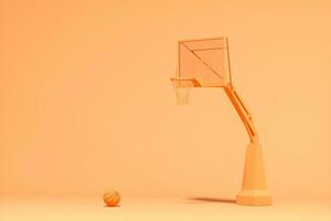 3d modèle de basketball des stands, 3d le rendu. photo