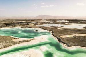 aérien de sel des lacs, Naturel paysage dans le Qinghai, Chine. photo