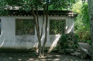 ancien traditionnel jardin, Suzhou jardin, dans Chine. photo