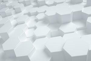 3d le rendu, blanc Triangle cubes photo